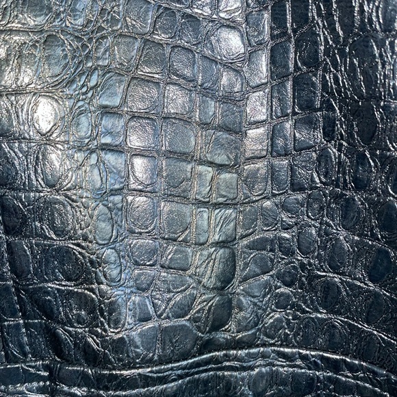 ModCloth black vegan alligator leather moto rock jacket - Picture 6 of 7